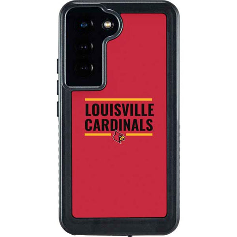 University of Louisville Cardinals Striped Galaxy S24 Waterproof Case